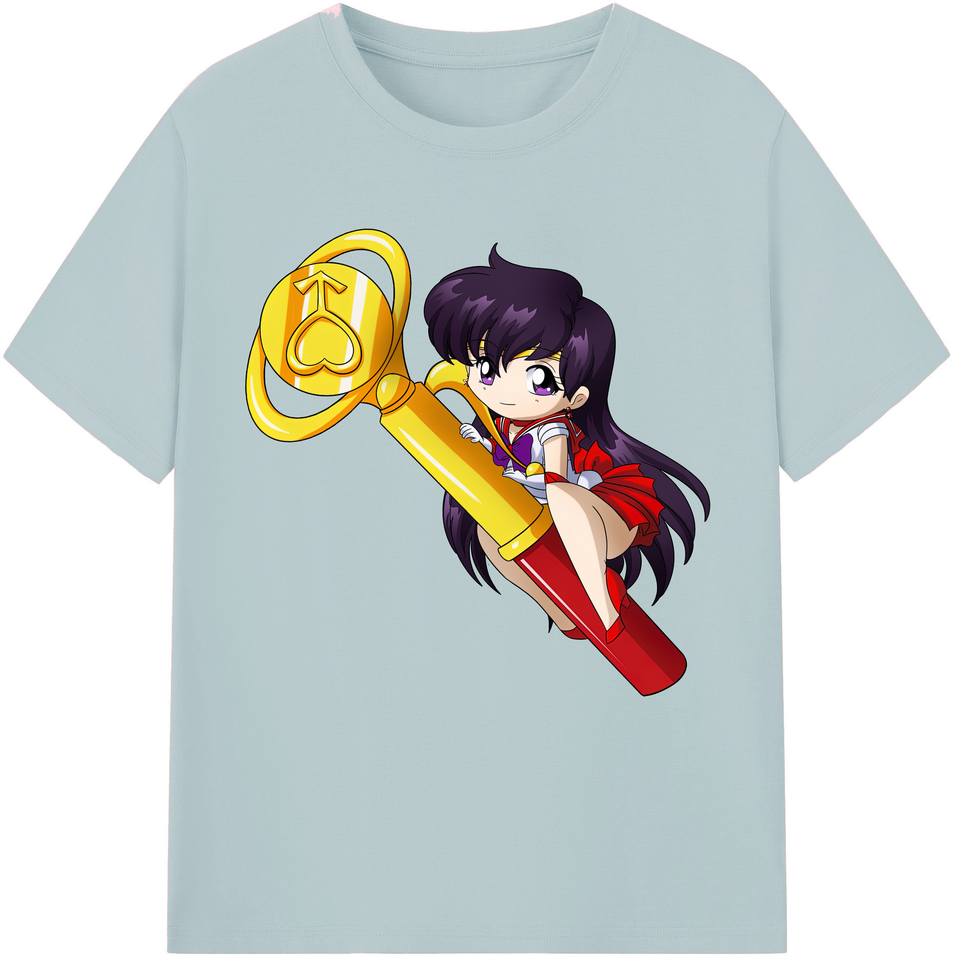 （画像用） 美少女戦士セーラームーン 火野レイ ひの レイ Sailor Moon Hino Rei （セーラーマーズ,Sailor Mars） 綿100％半袖Tシャツ（フロントプリント）